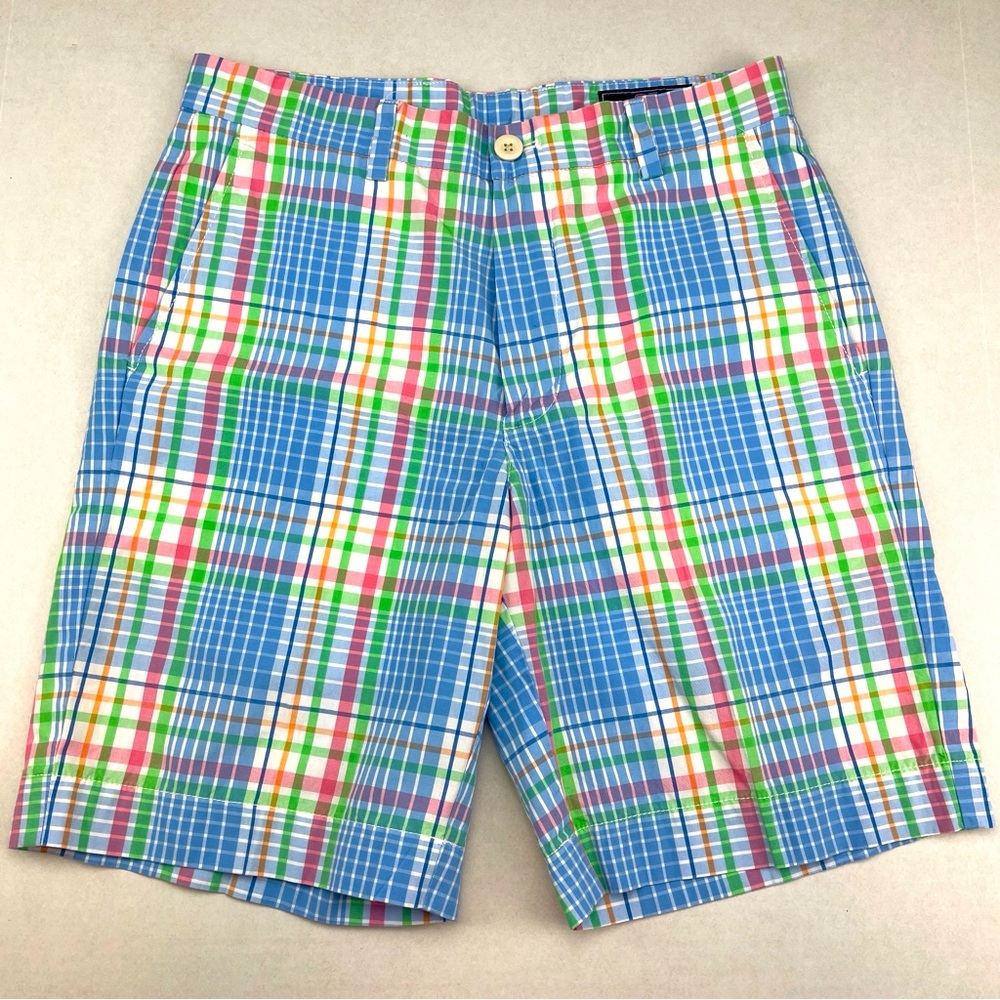 Vineyard Vines Breaker Shorts Mens 30 Multicolor Plaid Flat Front Preppy Golf